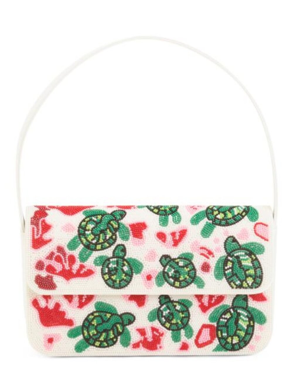 D'Margeaux New York Alessia Bianchi Beaded Turtle Top Handle Shoulder Bag NWT